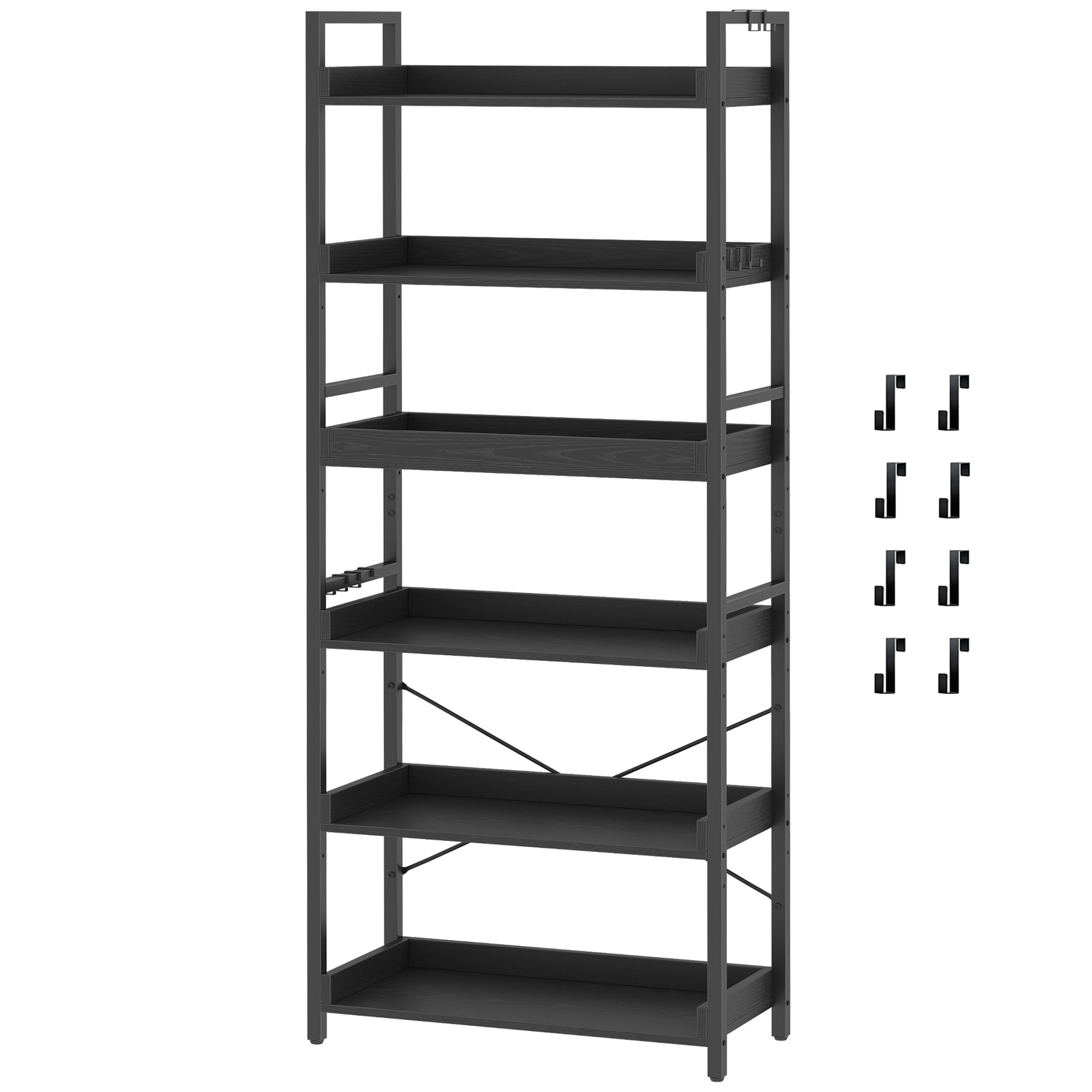 Estantería Hchqhs De 6 Niveles, Industrial, Ajustable, 180 Cm De Altura
