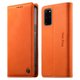 thumbnail image 1 of Funda Billetera de Cuero para [Samsung Galaxy S20+/S20 Plus], Bloqueo RFID, Tarjetas y Soporte Naranja, 1 of 5