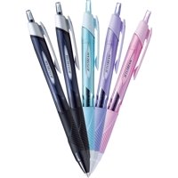 三菱鉛筆 - Bolígrafo Uni Jet Stream De 0,38 Mm, 5 Unidades, Tinta Negra