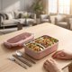 thumbnail image 4 of REGALWOVEN Caja Bento para Adultos, Contenedor de Preparación de Comidas a Prueba de Fugas con 3 Compartimentos y Utensilios para Trabajo y Viajes Sakura Rosa, 4 of 5