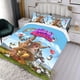 thumbnail image 3 of Madagascar Conjunto de sábanas temático, trío de piezas, cómodo y amigable con la piel, diseño único, regalo de decoración para el hogar para familiares, amigos y fans, 90 cm * 190 cm, 3 of 6