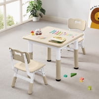 Set De Mesa Y Sillas Cufun Para Niños, Altura Ajustable De 2 A 8 Años