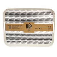 Decogreen - Bandeja Bio Rectangular Rayas 41X31 Cm