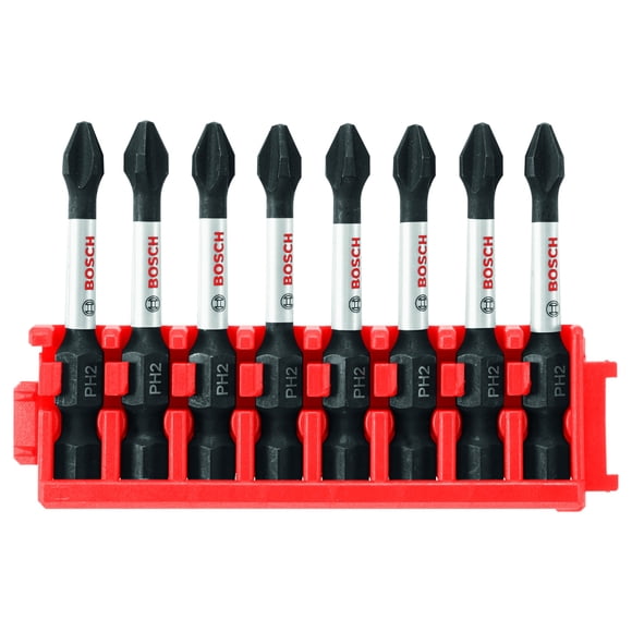 Power Bits Bosch CCSPH2208 Impact Tough Phillips P2 de 2 pulgadas, paquete de 8 unidades
