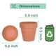 thumbnail image 4 of Macetas de barro para plantas Vensovo, terracota, 15 cm, con platillo, paquete de 4, 4 of 7