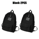 thumbnail image 1 of Waterproof Teenage Bookbag Nylon Rucksack Fashion Girl Backpack Women Shoulder Bag High School Schoolbag Black, 1 of 3