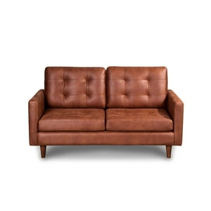 Latam Home - Sofá Nápoles 2C Cuero Kentucky Tabaco
