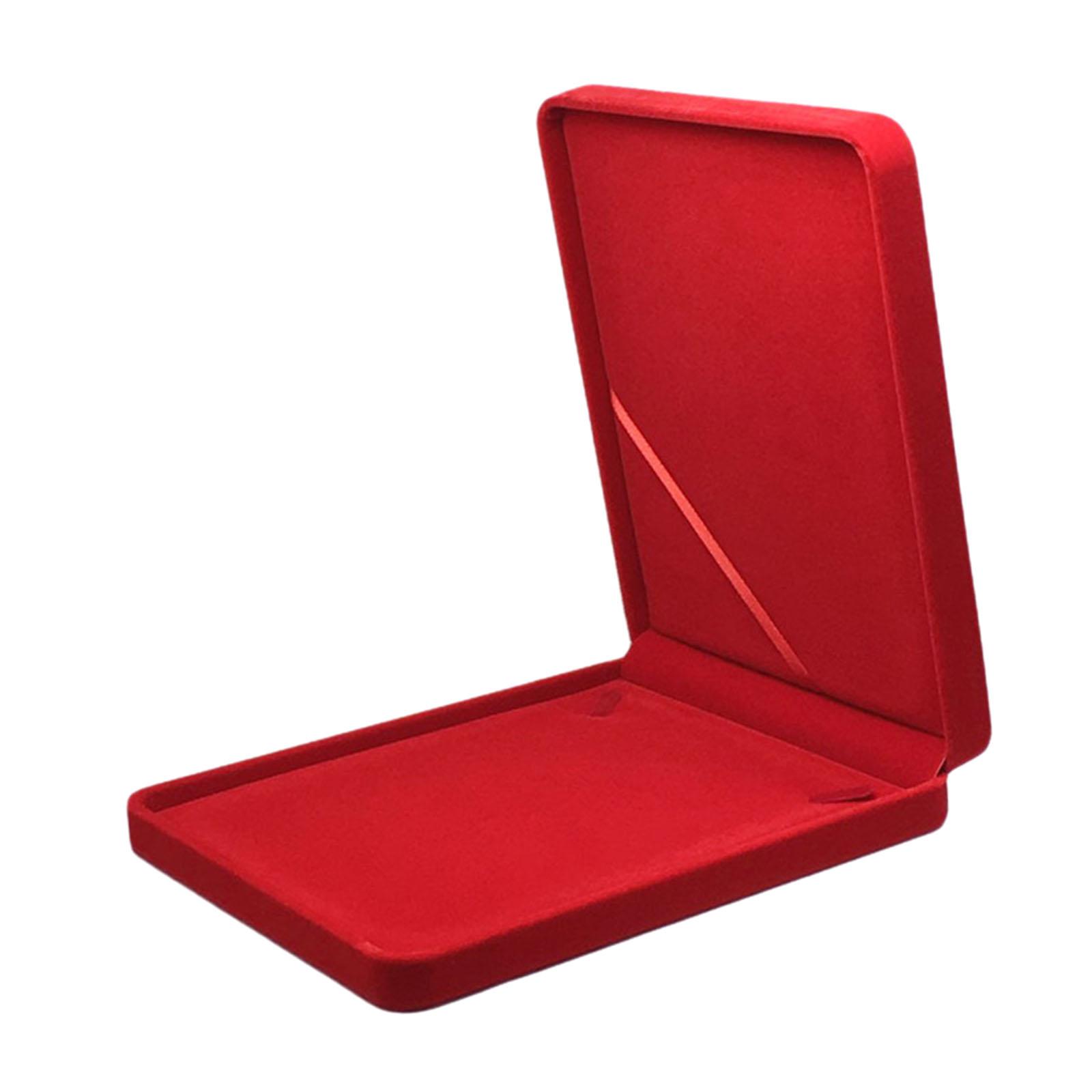 Magideal - Caja De Almacenamiento De Joyas Y Collares, Caja Organizadora De Collares, Contenedor Protector Para Esposa, Mamá, Mujer, Estuche De Almacenamiento De Rojo