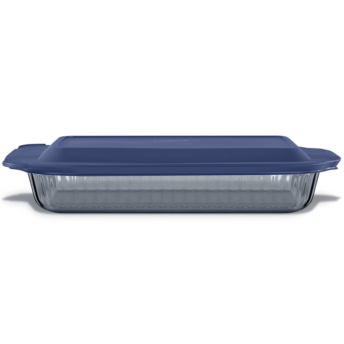 Fuente Pyrex Rectangular 9x13 Vidrio Con Tapa Humo