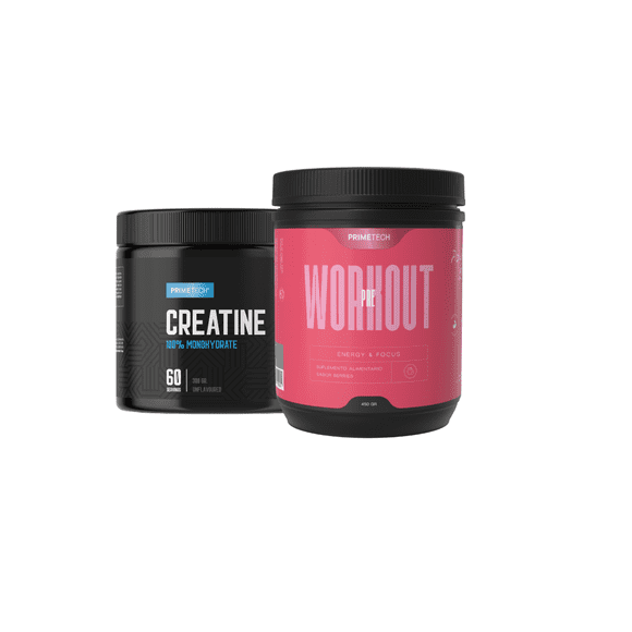 Pack Creatina monohidrato 300g + Pre entreno Primetech