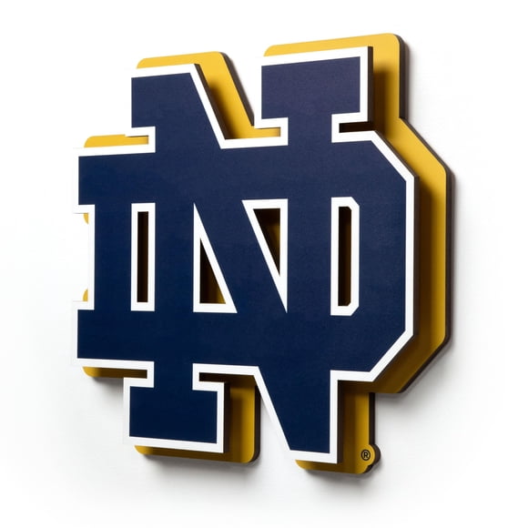 Arte mural con el logotipo 3D de YoutheFan Notre Dame Fighting Irish de la NCAA