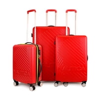 Set De 3 Maletas S+M+ L Nautica Bahamas Roja