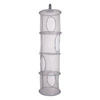 Bothyi - Organizador De Almacenamiento De Malla Colgante Compartimentos De Red Para Pared De Viaje Gris