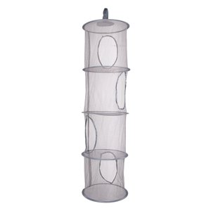 Bothyi - Organizador De Almacenamiento De Malla Colgante Compartimentos De Red Para Pared De Viaje Gris