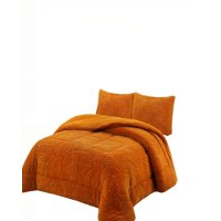 Genérico - Cubrecama De Relieve Premium Tamaño King Color Naranja