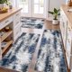 thumbnail image 1 of Set de 3 alfombras de cocina lavables Tritard azul gris, 1 of 9