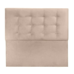 Espacio Hogar - Respaldo Botone Premium 2 Plazas Felpa Beige
