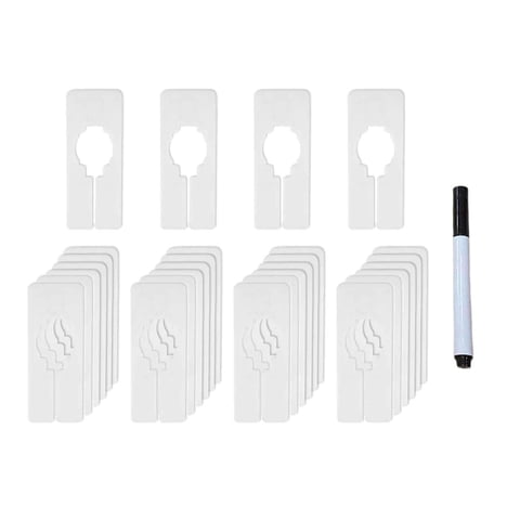 Magideal - 28 X Divisores De Armario, Tamaño De Ropa, Divisores De Estantes Para Armario, Perchas Para Lavandería, Divisores De Estante De Ropa Duraderos En Blan , Blanco