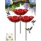 thumbnail image 1 of Estacas jardín flor metal 3 uds baño pájaros estación riego abejas colibríes jardín, 1 of 7