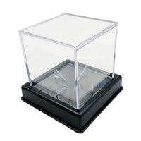 Magideal - Caja De Béisbol De Acrílico Transparente Caja De Almacenamiento De Soporte De Béisbol, Caja De Almacenamiento De Acrílico De Escaparate, Protección De Eje De Pedalier Negro