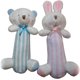 thumbnail image 3 of Conejito de peluche rosa para cuna de recién nacido, regalo de palo, juguete de conejo, sonajero, 3 of 6