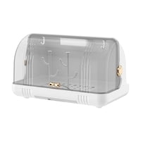 Bothyi - Portavasos A Prueba De Polvo, Estante De Escritorio Para Guardar Platos, Palillos, Tazas De Té, Color Blanco