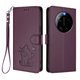 thumbnail image 1 of Xiaomi 17 Ultra Funda Billetera con Estampado de Gato, Morado Oscuro, 1 of 6