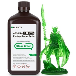 Impresora 3D De Resina Elegoo Abs-Like 3.0 Pro 2000 G, Verde Transparente