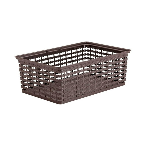 Canasta Deco L Wengue 35.6x23.6x13 Cms Cafe Tamaño Único