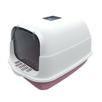 Ioensy - Caja De Arena Para Gatos Grande Con Tapa Totalmente Cerrada Con Puerta Inodoro Para Gatos Reutilizable Fondo Rosa