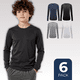 thumbnail image 1 of Pack 6 Camiseta Cuello Redondo Bambú Juvenil Colores Surtidos, 1 of 7