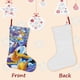 thumbnail image 3 of Donald Duck Presenta Tema: Calcetines de Navidad, fino lino blanco para colgar en escaleras y chimenea, decoración navideña para el hogar, regalo de Navidad. 45cm × 32cm, 3 of 5