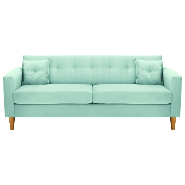 Sofa New Retro 3CG Felpa 04 Verde Agua