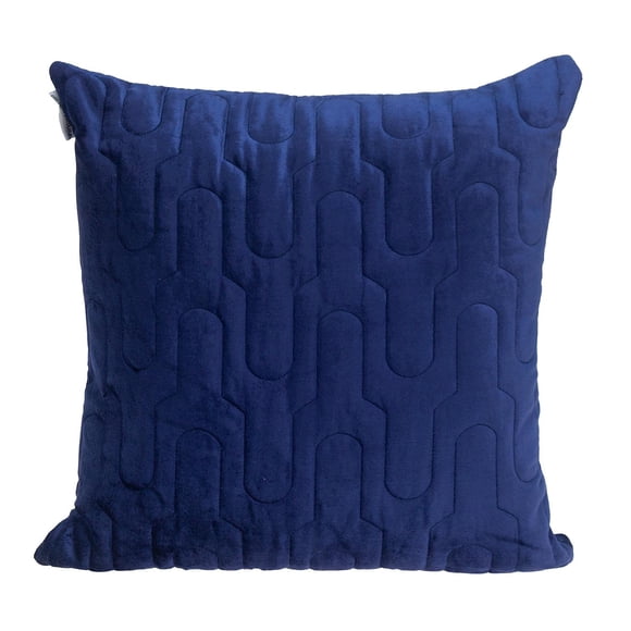 Cojín reversible de terciopelo azul albahaca de la colección Parkland