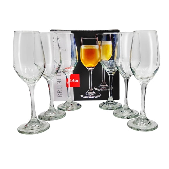 Copas set 6 pcs flauta champaña 237ml 21cm alto