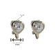 thumbnail image 3 of Aros Sin Perforacion corazon punto de luz chapado en plata, 3 of 3