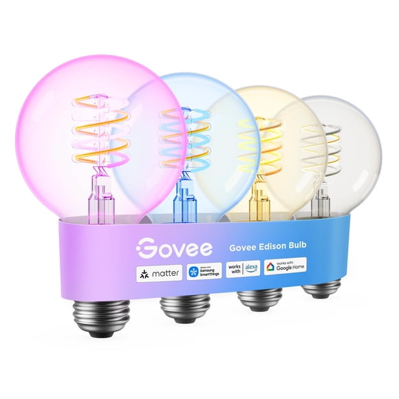 Bombillas inteligentes vintage Govee Edison G25 RGBWW, paquete de 4