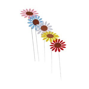 Bothyi - Estacas De Metal Para Jardín, Girasoles, Plantas, Flores, Patio Al Aire Libre, 5 Uds.