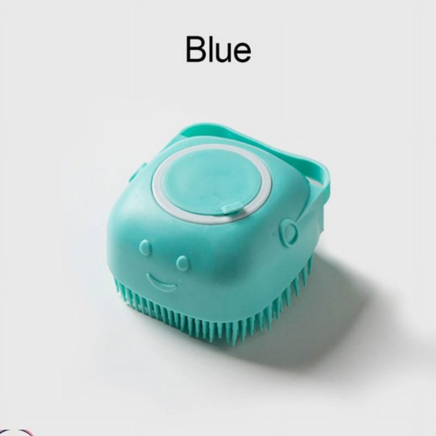 Softness Silicone Pet Brush For Dog & Cat, Dog Hair Massage Bath Brush With Shower Gel Dispenser
