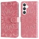thumbnail image 2 of Funda tipo cartera FOXDOCK para Samsung Galaxy S24 , diseño girasol en relieve, cuero PU, cierre magnético, soporte y tarjetero, 2 of 5