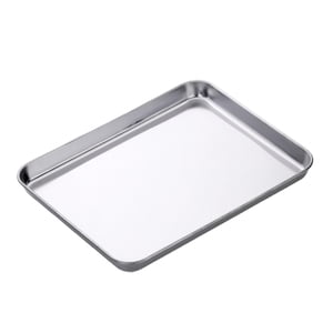 Bothyi - Bandeja De Acero Inoxidable Para Horno, Para Servir Alimentos, Para Cocina, Restaurante Comercial, Color Plateado