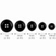 thumbnail image 3 of Botones Fancypost 100 piezas negro de 4 agujeros - Kit DIY, 3 of 7