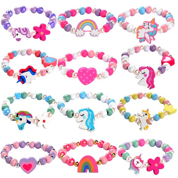 Pulseras JOTIKO pack de 12 - 16 cm - Unicornio - Recuerdos de fiesta