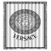 Pinghai - Cortina De Ducha Versace Con Ganchos (167 X 183 Cm)