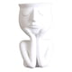 thumbnail image 5 of Retrato Humano Escultura Maceta Florero Suculento Cactus Maceta White_A, 5 of 5