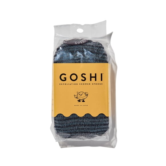 Esponja de ducha exfoliante GOSHI, resistente a la rotura, de secado rápido