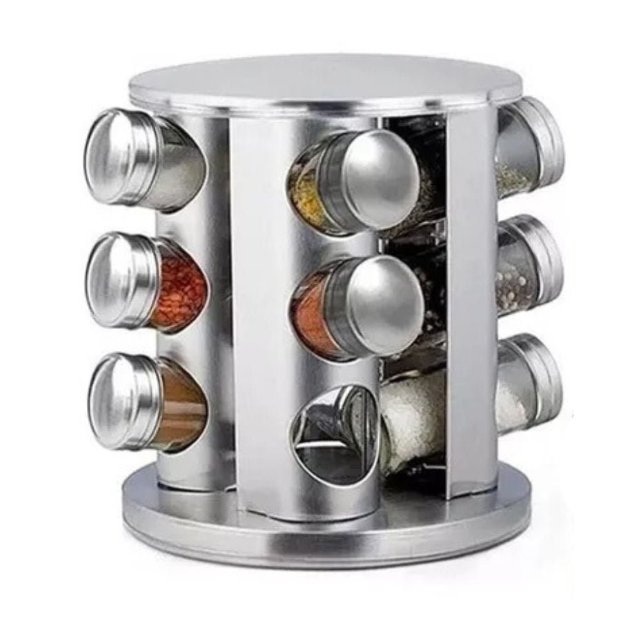 Click Ventas - Rack Condimentero Especiero Giratorio Cocina 12 Pcs