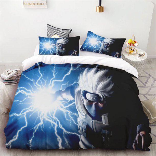 Duvet Cover Anime Uchiha Sasuke Uzumaki Naruto Bedding Set Full Size Queen Bed Adult Children Bedding Quilt Cover Bed Sheets