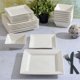 thumbnail image 3 of Juego de vajilla Gibson Home Zen Buffet de porcelana blanca 24 piezas, 3 of 7