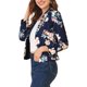 thumbnail image 4 of INSPIRE CHIC Blazer Abierto para Mujer de Regreso a Clases, Chaqueta de Traje Recortada de Verano para el Trabajo Azul Profundo-Floral M, 4 of 7